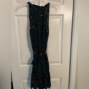 Halter neck leopard spot dress